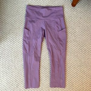 Lululemon Fast and Free Reflective High Rise Crop 19”
